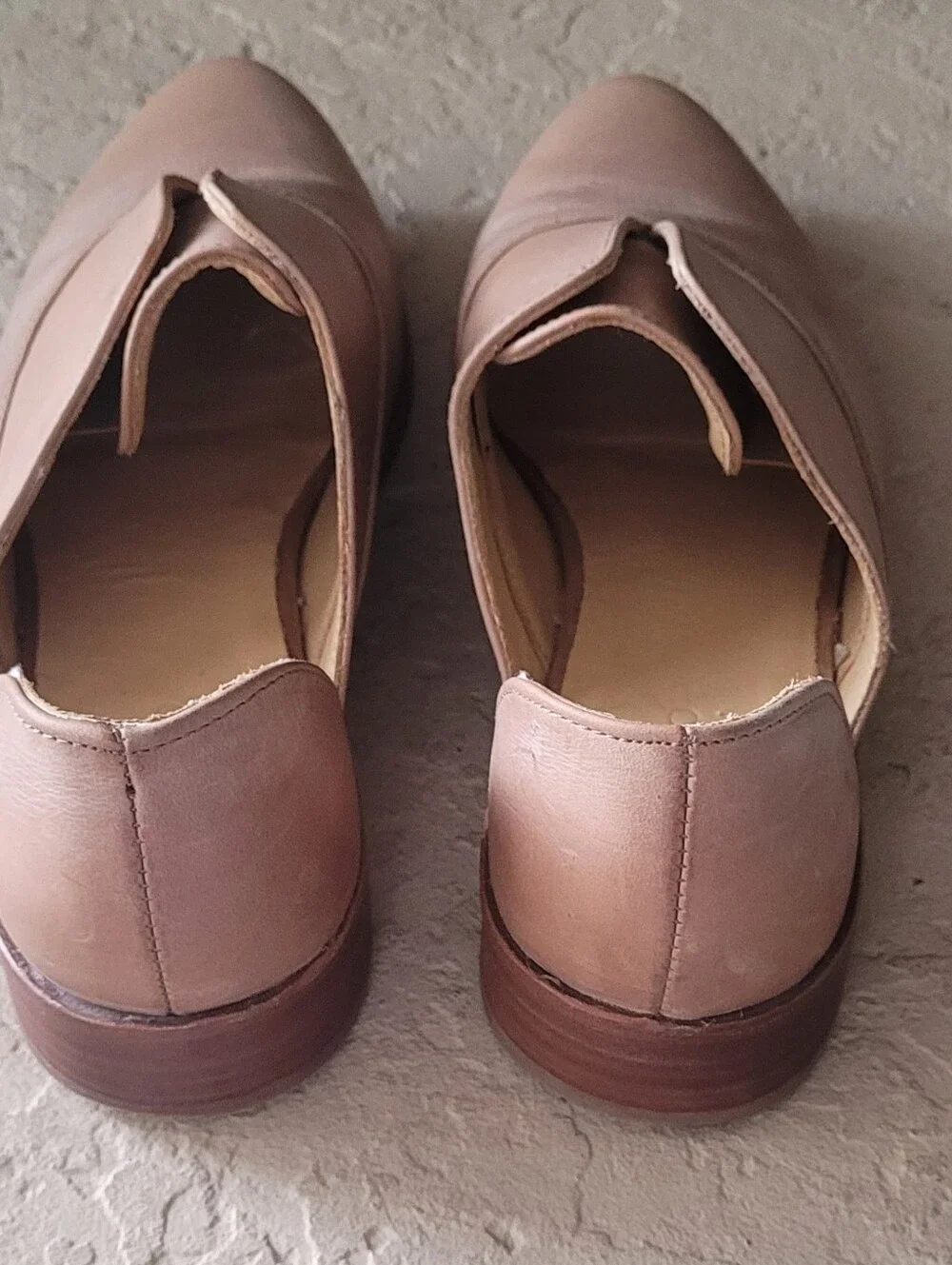 Size 7.5 Nisolo Emma D'Orsay Oxford Leather Almond Women Loafers